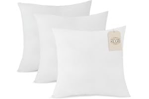 Hotel Linen Klub Cushion Filler Pack of 3pcs- Fabric: Non Woven, Filling 350grams Non Siliconized Fiber - White,Size : 45 x 45cm,HTK- CF3PC-NW-45x45