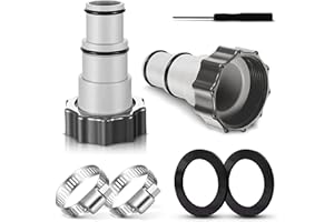 ENAIAH Poolschlauch Adapter, 2 Ersatz-Schlauchadapter, Pool Adapter A,Schlauchadapter Poolzubehör, für Pumpe,A-Serie, mit Gewinde,Anschluss Für Ø 32 Und 38 Mm Pool-Schlauch