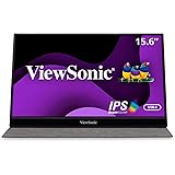 ViewSonic VG1655 16-inch Full HD Portable Monitor with 2 Way Powered 60W USB C, Eye Care, Dual Speakers, Frameless Design wit