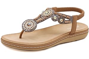 ZOEASHLEY Sandalen Damen Sommer Flache Zehentrenner Sandaletten Bohemian Flip Flops
