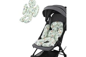 TOPOQ Pram Liner Car Seat Insert Baby Stroller Seat Cushion Head and Neck Support for Newborn Infant Universal Buggy Seat Liner Soft Pram Cushion Insert For Pushchair High Chair Bassinet