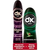 Okey Ginseng Kayganlaştırıcı ve Masaj Jeli (1 x 200 mL) + Okey Nirvana Afrodizyak Etkili Uyarıcı Jel (1 x 100 mL)