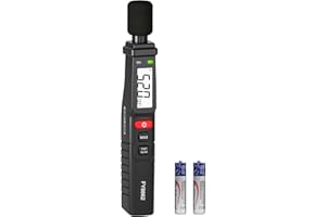 Sonomètre, Mastfuyi Décibelmètre Portable 30-130 dB (A), Ultra Léger, Mesure du Bruit avec Pondéré A, Mode Rapide/Lent, Valeur MAX, pour lndustrie et la Vie Quotidienne