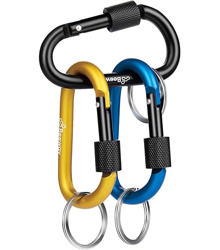 10 PCS Mousquetons Métal En D Avec Vis De Verrouillage - Connecteurs Chaîne Robuste Pour Camping Randonnée Pêche