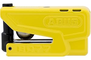 ABUS Bloque-Disque Granit Detecto XPlus 8077 2.0 - Antivol Moto avec Alarme et préalarme Intelligente - en Acier trempé - pour la Protection des Motos de Haute qualité - Jaune