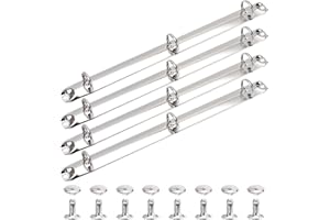 GORGECRAFT 4 Pz 3 Anelli Meccanismo di Rilegatura in Metallo Ferro Meccanismi di Rilegatura A Fogli Sciolti Set di Ricambio O-Ring Dorsi di Rilegatura Pettini con Vite per Planner Fai-da-Te Creazione
