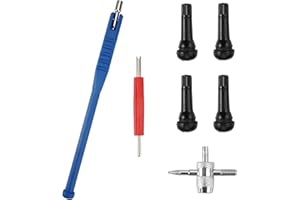 EXIN DEHCEN Set di Attrezzi per Valvole Pneumatici, 7 Pezzi Attrezzo Smonta Valvole Smontavalvole Valvole Pneumatici Auto Svita Valvole Pneumatici Strumento di Riparazione für Auto, Motorrad