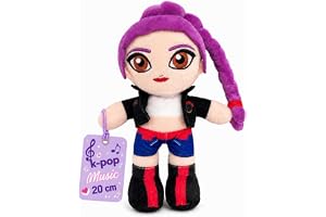 Grupo Moya - Mjukisdjur K-Pop Music 20 cm, Mjuk Docka av Tyg, Dekorativ Figur av Polyester, Present för Fans av Koreansk Musi