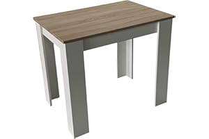 ‎DUOMI Möbel SD Esszimmertisch Küchentisch Sonoma Eiche hell Sägerau -Weiß 86x60cm