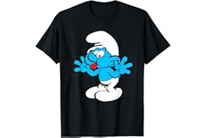 THE SMURFS The Schtroumpfs Jokey Schtroumpf Langue Joyful Blue Comic Smurfette T-Shirt