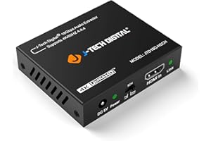 J-Tech Digital 4K HDMI Audio Extractor, 4K@60Hz 1080P@120Hz 1080P@144Hz HDMI to Optical, 3.5mm Audio Converter Adapter, SPDIF, HDR10 CEC Digital Audio, DTS 5.1, [JTD18G-H5CHV2]