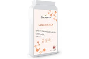 PHARMANOSTIX Selenium ACE with Vitamins A, C & E – 365 Vegan Tablets – 12 Month Supply – for Maintenance of Normal Hair, Nails & Immune System – Made in UK