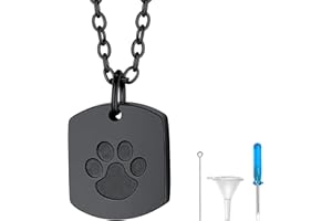 Richsteel Colgante Porta Cenizas Personalizable, Diseño Girasol Barra Guardapelo Corazón Loto Árbol de la Vida, con Collar y Accesorios para Echar Cenizas