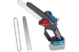 GGIKING Akku Astkettensäge 8 Zoll für makita 18V Akku, Starkem Motor Bürstenlose Kettensägen mit Sicherheitsverriegelung und Automatischer Öler für geschnittenes Holz, Baumtrimmen (nur Werkzeug)