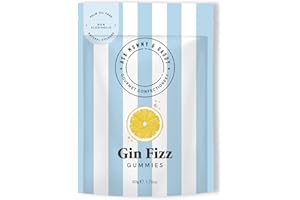 Ask Mummy & Daddy Gin Fizz Cocktail Gummies 50g Pouch | Fizzy Candy Bottles | Gin and Lemon Zest Flavoured Sweets | Chewy Gourmet Jellies | Palm Oil Free and Alcohol Free