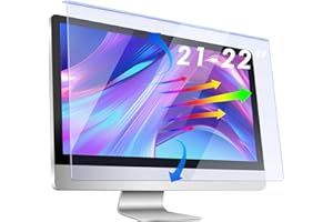 Qoosea 491mm*317mm Blue Light Blocking Screen Protector, Universal PC Monitor & Laptop Screen Filter Anti-Glare Anti-UV Eye Protection Reduces Eye Strain for 21"-22" Monitors (16:9)[1 Pack]