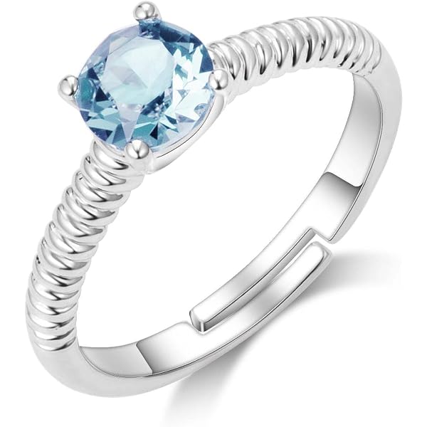 Philip Jones Anello Portafortuna Regolabile Aprile – Cristallo Zircondia Finto Diamante – Gioiello Elegante In Confezione Regalo - 3