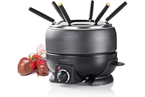 Nedis 2.3L Electric Fondue Set with 6 Forks and Adjustable Temperature