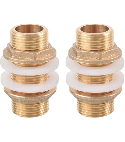 Raccordi In Ottone Per Serbatoi Acqua - 2 Pezzi | Filettatura 3/4", Maschio E Femmina - Foto 3