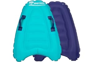 KAHOO Tavola da surf gonfiabile con manici, per il bodyboard portatile, pieghevole, per il surf, per adulti, per il surf in spiaggia, piscina, nuoto, estate, sport acquatici