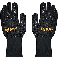 RIFNY Grillhandschuhe, Ofenhandschuhe Hitzebeständig bis zu 800°C Backhandschuhe feuerfeste Handschuhe für BBQ Kochen…