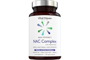 Vital Haven NAC Supplement - N-Acetyl-Cysteine 600mg + Selenium + ALA with VIT C/E - UK Made