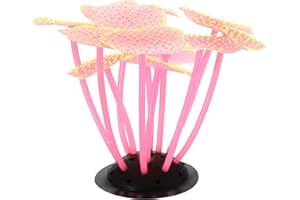 VOCOSTE Silicone Brillant Aquarium Champignonn Coral, pour Poisson Réservoir, Rose
