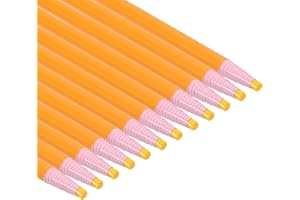 PATIKIL Peel-Off China Markers, 12 Pack Grease Wax Pencils Wood for Glass Garments Drawing Film Paper Vinyl Metal, Yellow