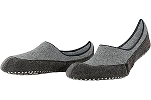 FALKE Herren Cosyshoe Invisible Stoppersocken rutschhemmende Noppen auf der Filzsohle Füßlinge komfortabel warm Plüsch bequem atmungsaktive klimaregulierende geruchshemmende Wolle 1 Paar