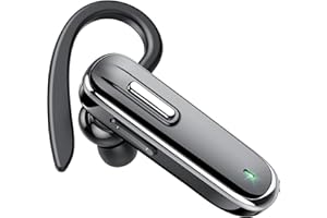 IKG Auriculares Manos Libres con Doble Micrófono V5.3 Auricular Bluetooth con 25 Horas de Tiempo de Conversación Mic Mute Conexión de Dispositivos para Conducir/Negocios/Oficina