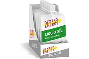 ‎DEXTRO ENERGY DEXTRO ENERGY LIQUID GEL APPLE - 6x60ml (6er Pack) - Traubenzucker Konzentrat aus schnell verfügbaren Kohlenhydraten, Energy Gel, mit Apfel Geschmack, Energy Riegel Alternative, für Ausdauersport