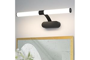 ‎HOMEFIRE Homefire LED Spiegelleuchte Bad Spiegellampe - Schwarz Badleuchte Wand 40CM Wandlampe Badezimmer 6W Modern Wasserdicht IP44 Wandleuchte Neutralweiß 4000K Badlampe für Keller Küche Badschrank