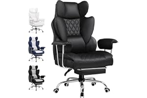 GTPLAYER Chaise Gaming, Ergonomique Fauteuil de Bureau avec Support Lombaire à Ressorts ensachés, Siège Large avec Accoudoirs Souple et Repose-Pieds, Réglable en Hauteur, Noir