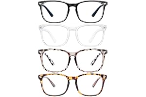 Syylqyr 4 Pcs Blue Light Glasses Men, Blue Light Glasses Womens Prevent Headache and Eye Fatigue, Anti Glare Glasses Computer Glasses for Gaming TV Reading Outdoor