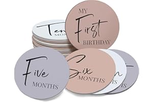 Tiny Trees® Baby Milestone Cards – 7 Double-Sided Milestone Baby Cards Signs for Monthly Photos – Gender Neutral Newborn Baby Gifts – Tear-Resistant Keepsake Baby Milestone Discs (0–12 Months)