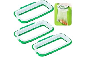 Forreen wiszący uchwyt na torbę na śmieci, 3 sztuki, przenośny, plastikowy uchwyt na torbę na śmieci, do samochodu, na podróż, do domu, kuchni