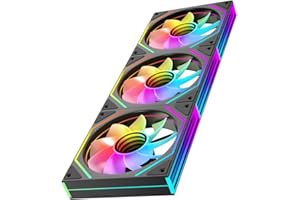 TZMRIT Prism 4Ultra/Prism 4RSUltra RGB PC Fan 120MM Housing Fan 1/3Piece [Infinity Mirror] [1850±10% RPM] 5V3PIN ARGB and 12V4PIN PWM Fan (3, BK RF, 4Ultra)