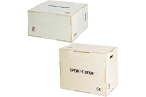 ‎SPORT-THIEME Sport-Thieme Plyo Box Holz | 6 in 1 Sprungbox, Jump Box | In 2 versch. Höhen | Plyometrisches Training, Sprungkrafttraining, Beweglichkeits/Schnelligkeitstrainer | Markenqualität