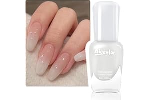 Aieenjor Smalto bianco lattiginoso a base d'acqua, bianco latte, senza UV, 8 ml…