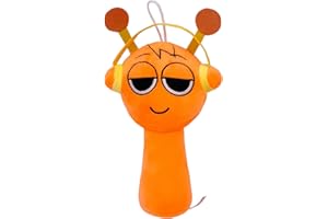 Benolls Sprunki Plushies Merch,Sprunki Plush Toys,Soft Stuffed Animal Pillow Figure Doll Christmas Birthday Gifts for Adult Kids (Orange)