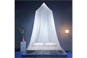 JLTXKST Grand Moustiquaire Ciel de lit,Moustiquaire Filet Baldaquin,Moustiquaire Lit Simple Et Lit Double, Facile à Installer,pour Le Camping, la Maison, Le Jardin