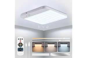 Yafido Uppladdningsbar LED-taklampa med rörelsesensor, 20 cm USB-lampa med batteridrift, magnetfäste utan borrning, dimbar me