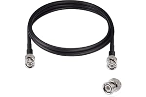 Vecys BNC Męski na BNC Męski Kabel 50ohm BNC Męski na Męski RG58 RF Koncentryczny Kabel Połączeniowy Pigtail 6.5ft/2m do Antena RF Ham Radio Handheld