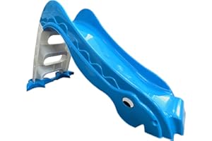 TIKTAKTOO Scivolo stabile per bambini a partire da 1 anno di età, scivolo da giardino, per esterni e interni, colore blu/grigio chiaro