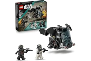 LEGO Star Wars Szturmowiec Śmierci i nocny szturmowiec — zestaw bitewny, zabawka konstrukcyjna dla dziecka do kolekcji, transportowiec i 4 postacie, prezent dla 6-latka, chłopca i dziewczynki 75412