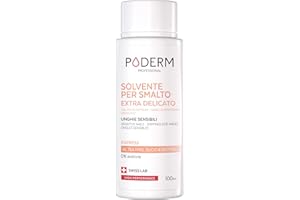PODERM - SOLVENTE PER UNGHIE EXTRA DELICATO AL TEA TREE - Rimozione Rapida e Semplice dello smalto - Senza acetone - Rafforza e nutre - Ideale per unghie sensibili - 100 ml - Swiss Lab