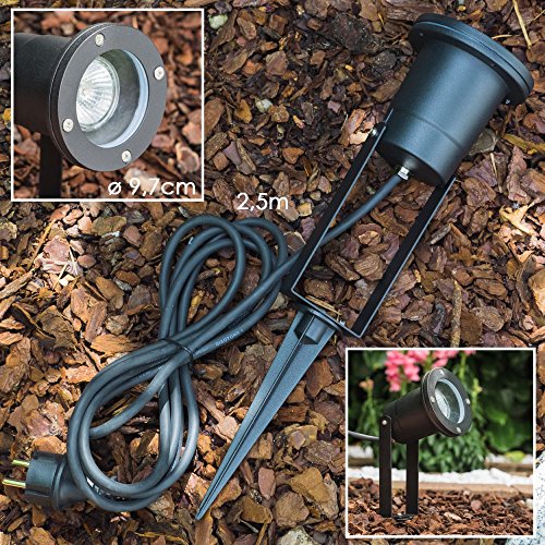 Gartenstrahler in Schwarz – Gartenbeleuchtung – Terrassenbeleuchtung – Gartenspot – Teichbeleuchtung – Wegelicht für gemütliche Abende im Freien - 3