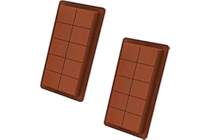 Ayizhiniu 2pcs Stampo Tavoletta Cioccolato, Tampo per Barretta Cioccolato in Silicone Alimentare, Stampo per Cioccolato Profondo, Applicabile a Stampi Realizzare Dolci Cioccolato