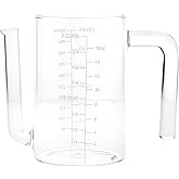 MasterClass Glass Gravy/Fat Separator Jug, 450ml / 2 cups / 16 fl oz capacity, 7.9 x 14.5 x 12.5 cm