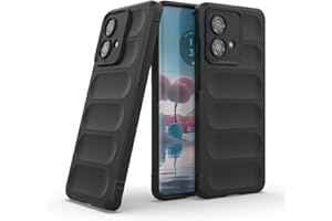 GOKEN Etui do Motorola Edge 40 Neo, elastyczne, miękkie silikonowe etui z antypoślizgowym uchwytem, ochrona przed wstrząsami, elegancka, czysty kolor, czarne